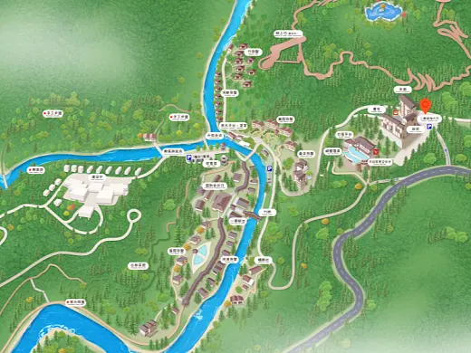 乌马河结合景区手绘地图智慧导览和720全景技术，可以让景区更加“动”起来，为游客提供更加身临其境的导览体验。